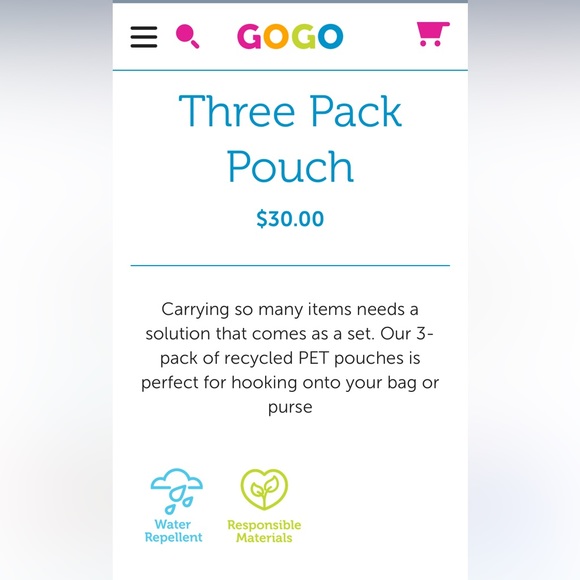 Reusable 3-Pack Pouch Set - Picture 2 of 5